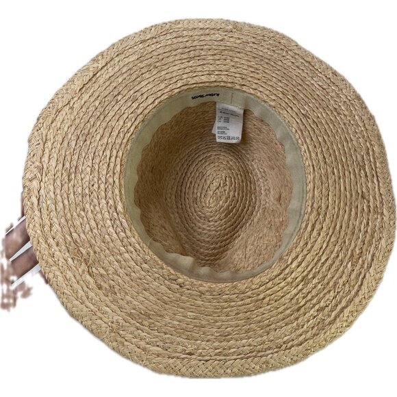 & Other Stories straw fedora hat in natural M/56 - Picture 3 of 9